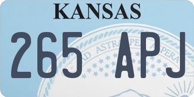 KS license plate 265APJ