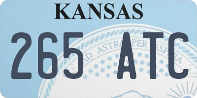KS license plate 265ATC