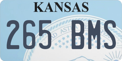 KS license plate 265BMS