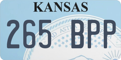 KS license plate 265BPP