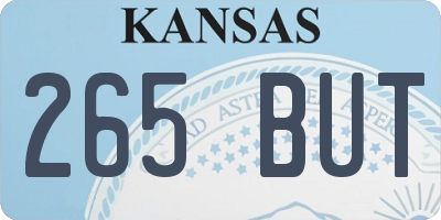KS license plate 265BUT