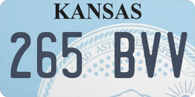 KS license plate 265BVV