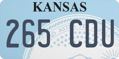 KS license plate 265CDU