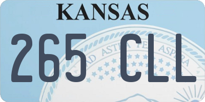 KS license plate 265CLL