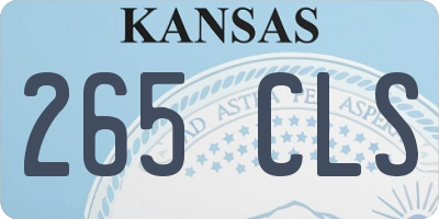 KS license plate 265CLS