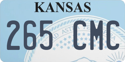 KS license plate 265CMC