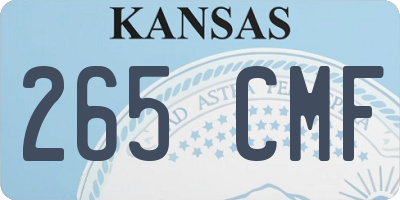 KS license plate 265CMF