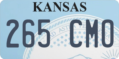 KS license plate 265CMO