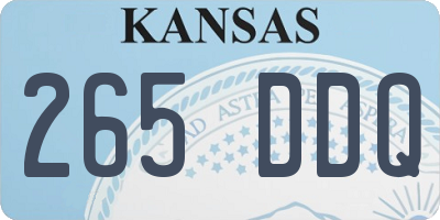 KS license plate 265DDQ