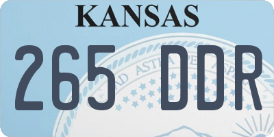 KS license plate 265DDR