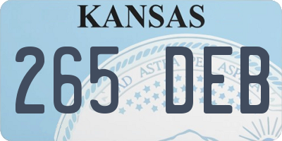 KS license plate 265DEB