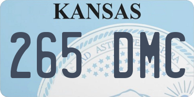 KS license plate 265DMC