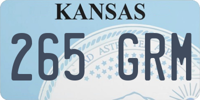 KS license plate 265GRM