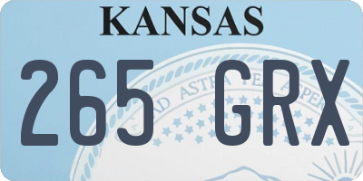 KS license plate 265GRX