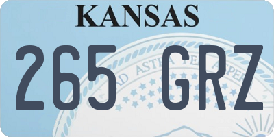KS license plate 265GRZ