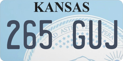 KS license plate 265GUJ