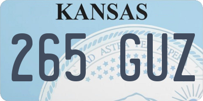 KS license plate 265GUZ