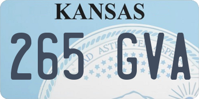KS license plate 265GVA