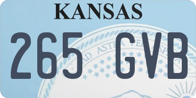 KS license plate 265GVB