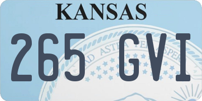 KS license plate 265GVI