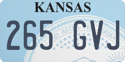 KS license plate 265GVJ