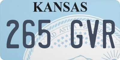 KS license plate 265GVR