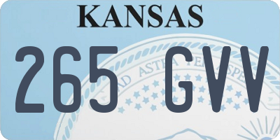 KS license plate 265GVV