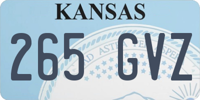 KS license plate 265GVZ