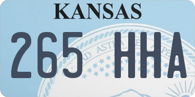 KS license plate 265HHA