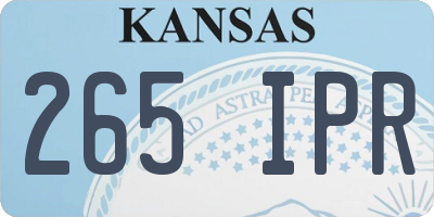 KS license plate 265IPR