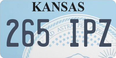 KS license plate 265IPZ