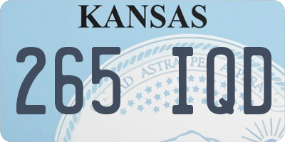 KS license plate 265IQD