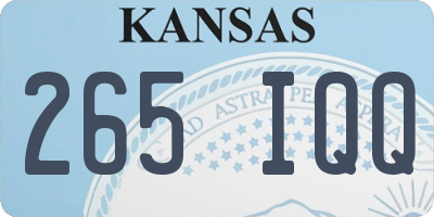 KS license plate 265IQQ