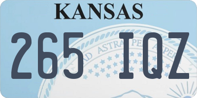 KS license plate 265IQZ