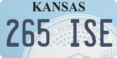 KS license plate 265ISE