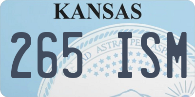 KS license plate 265ISM