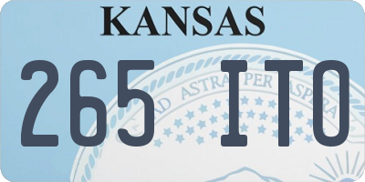 KS license plate 265ITO