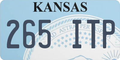 KS license plate 265ITP