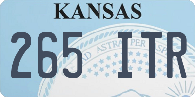KS license plate 265ITR