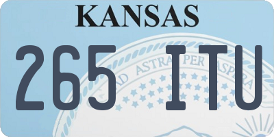 KS license plate 265ITU