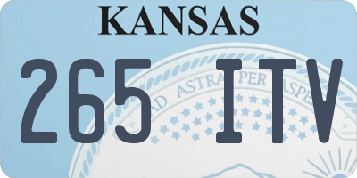 KS license plate 265ITV