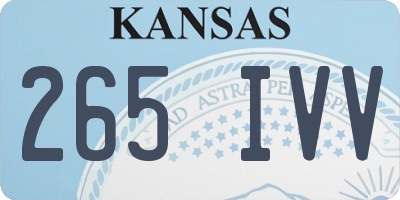 KS license plate 265IVV