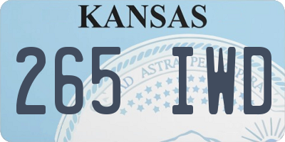 KS license plate 265IWD