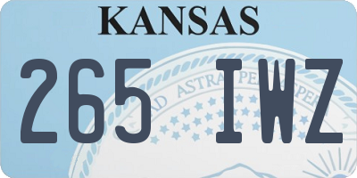 KS license plate 265IWZ