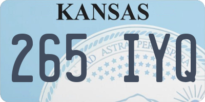 KS license plate 265IYQ