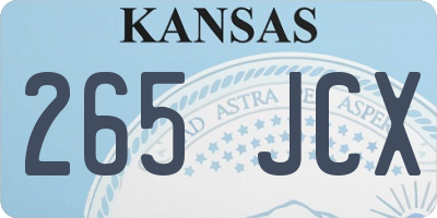 KS license plate 265JCX