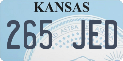 KS license plate 265JED
