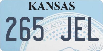 KS license plate 265JEL