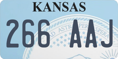 KS license plate 266AAJ