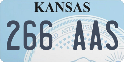 KS license plate 266AAS